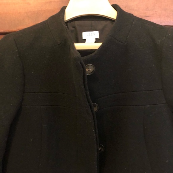 J. Crew classic black pea coat in great condition! - Picture 6 of 7